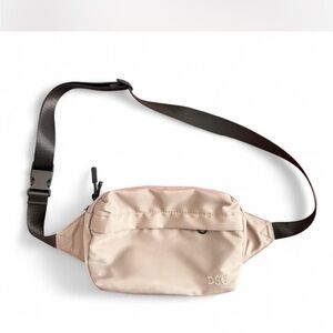 DSG Cream Belt Bag with Black Strap